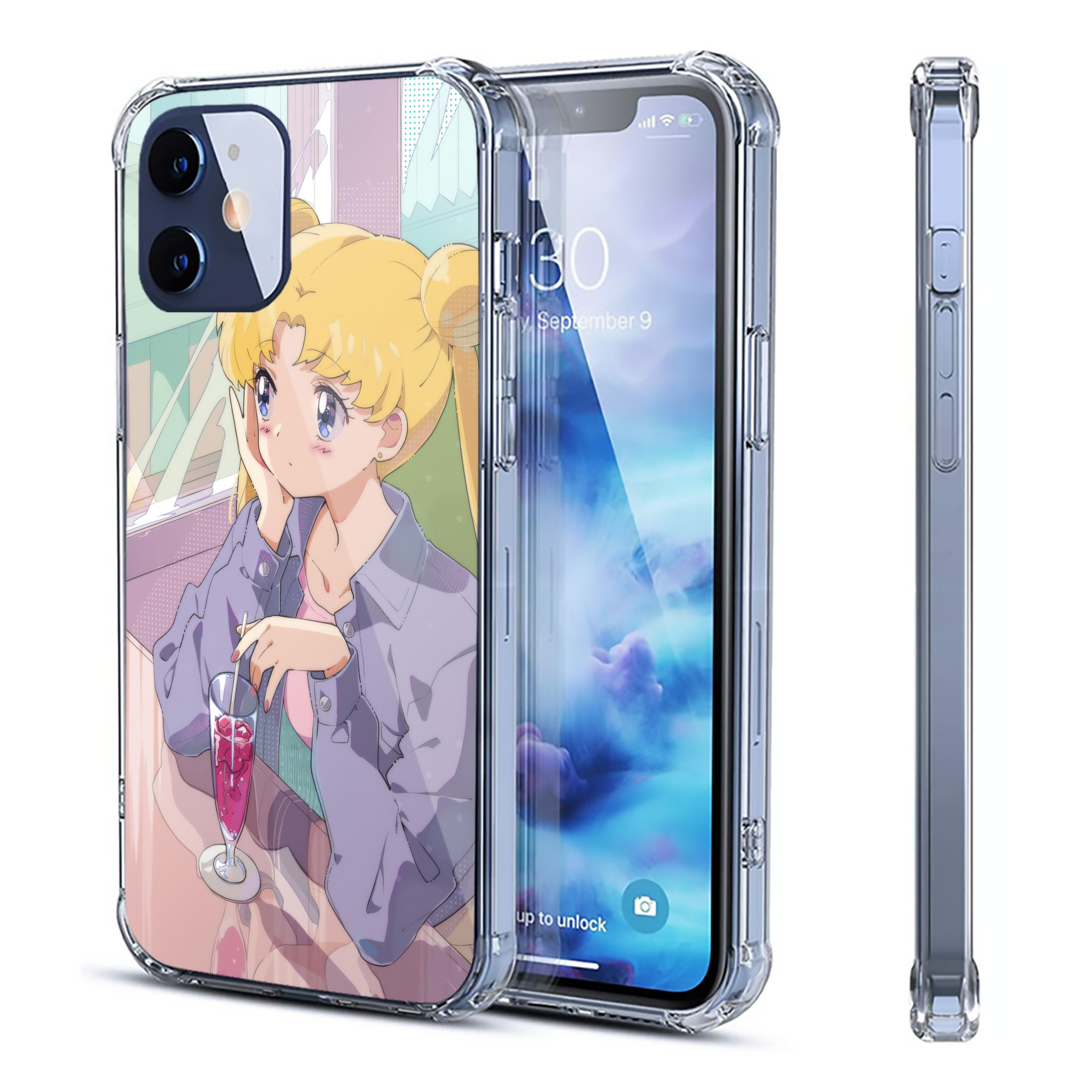 （画像用） 美少女戦士セーラームーン Sailor Moon 【iPhone 12シリーズ対応】透明スマホケース（クリアソフトケース）